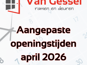 Openingstijden april 2026
